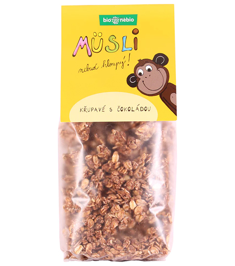 Müsli, granoly, lupínky, křupky, vločky, kaše