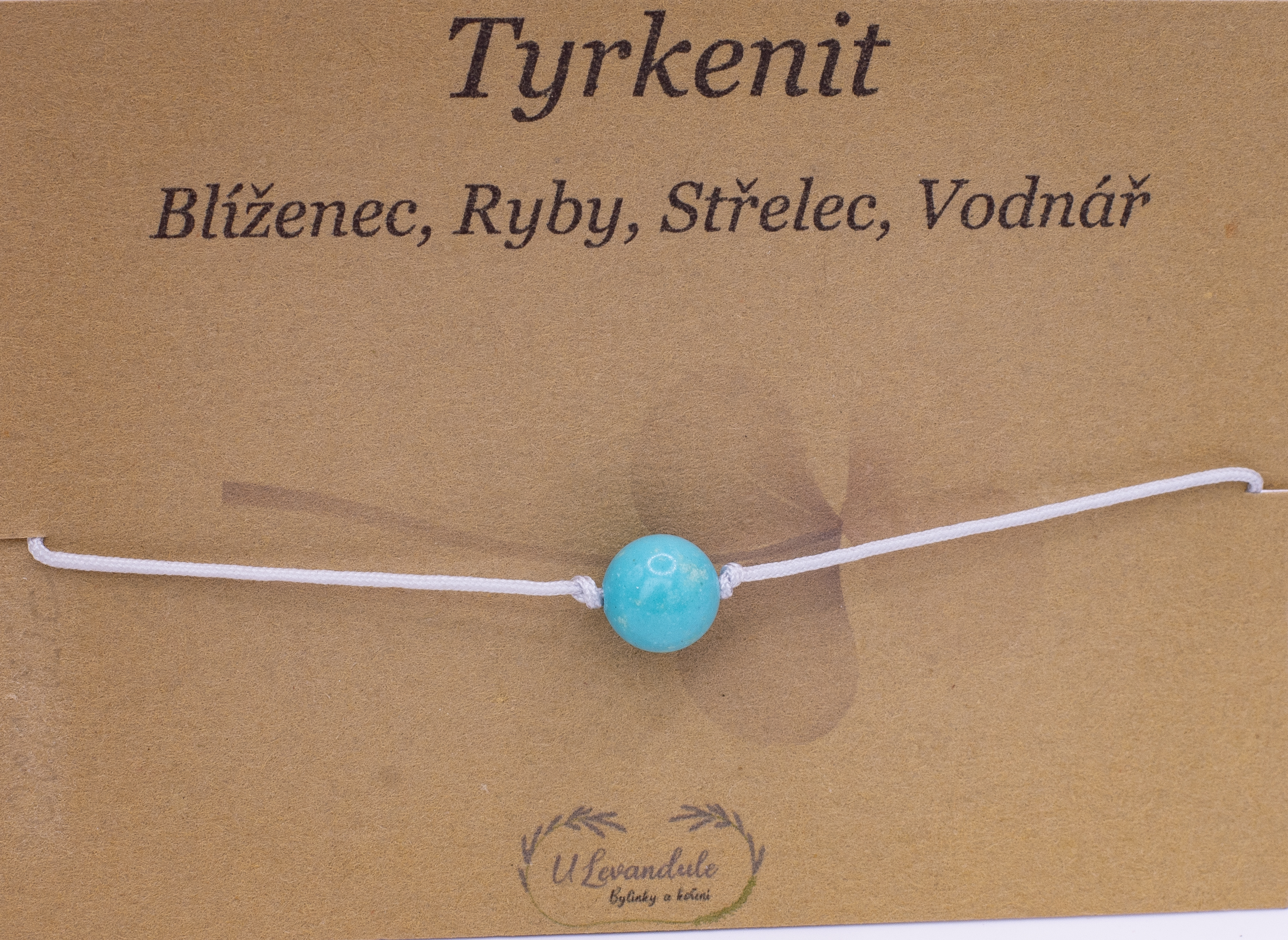 Šňůrkový náramek - Tyrkenit