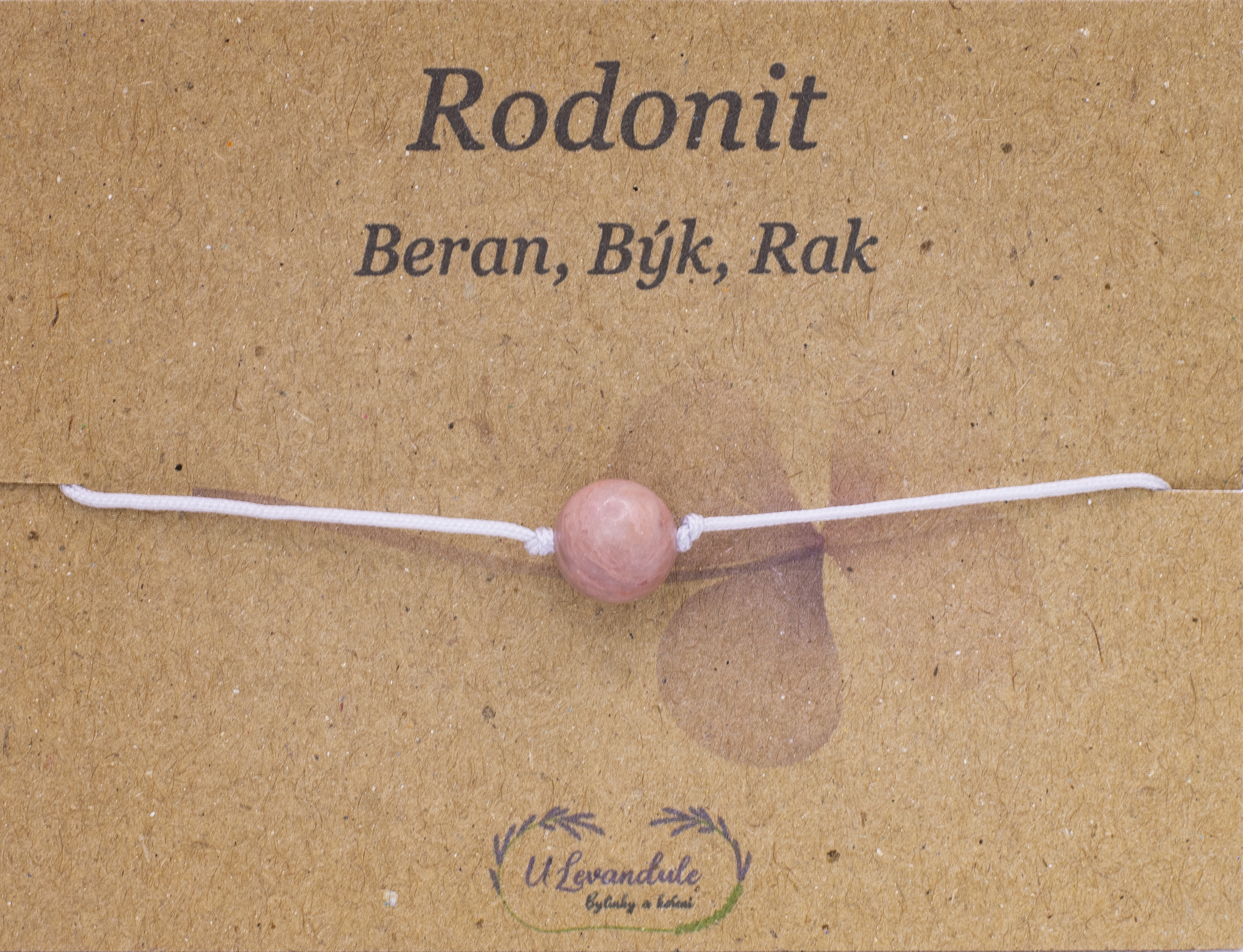 Šňůrkový náramek - Rodonit