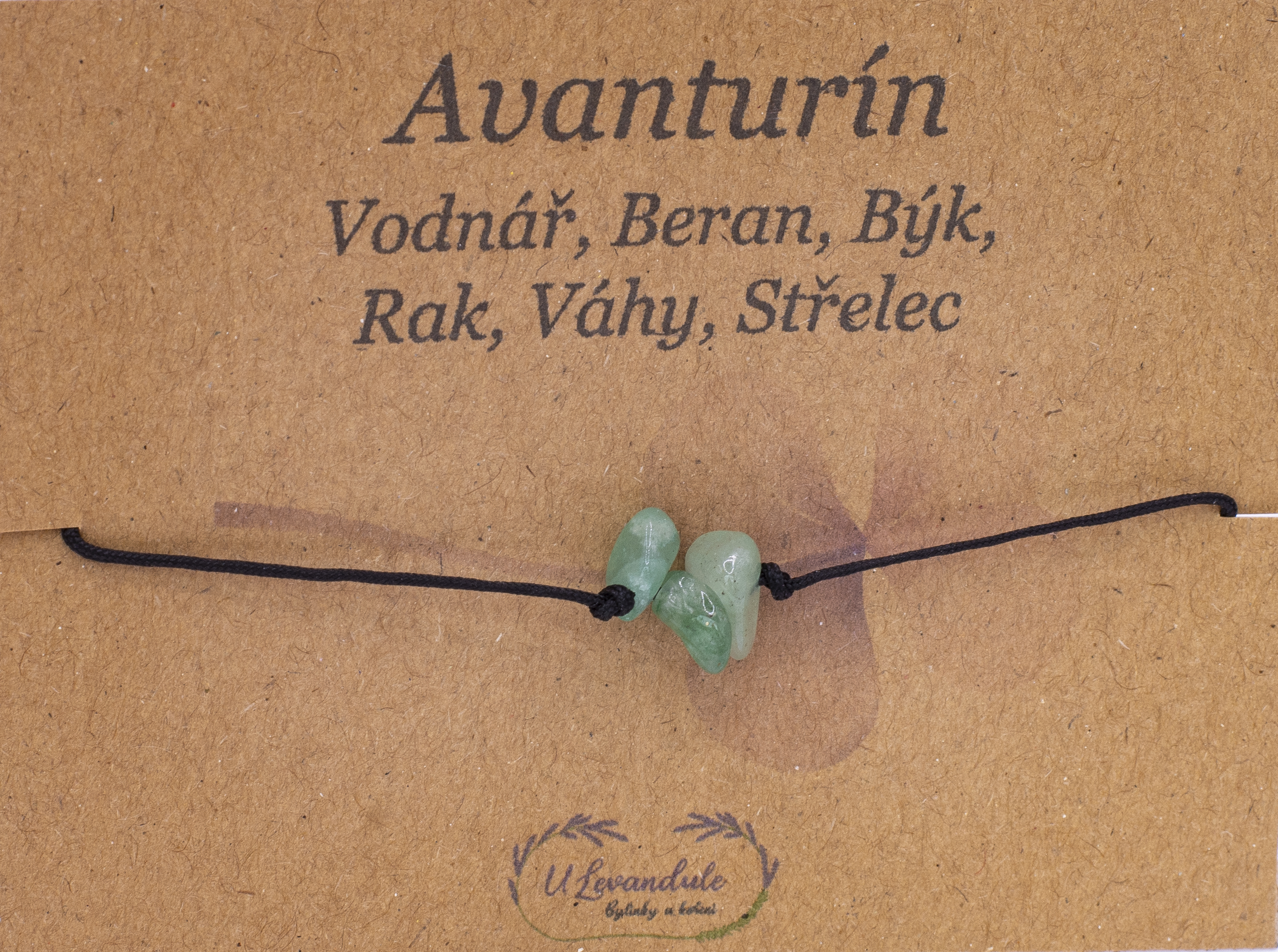 Šňůrkový náramek - Avanturín