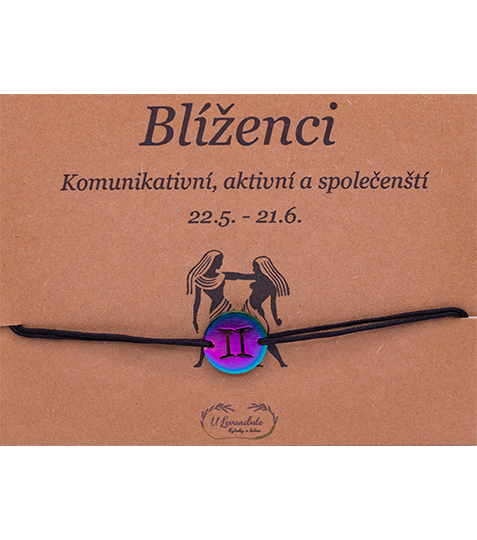 Náramek se znamením zvěrokruhu - Blíženci