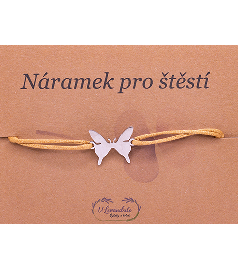 Šňůrkový náramek - Motýl