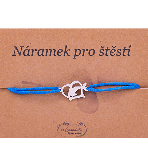 Šňůrkový náramek - Delfín
