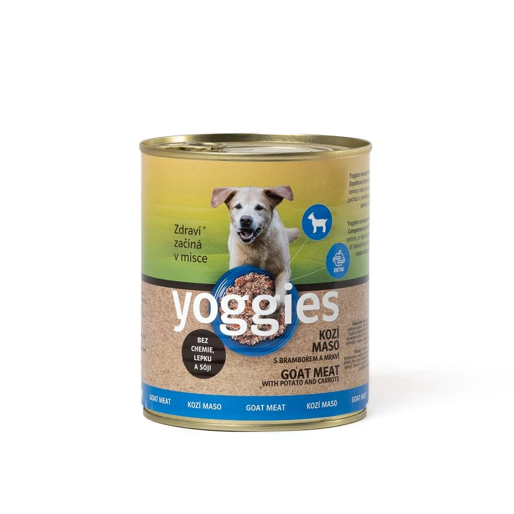 800g Yoggies kozí konzerva s bramborem a mrkví