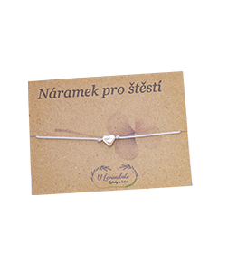 Šňůrkový náramek se srdíčkem