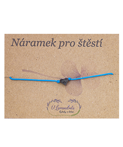 Šňůrkový náramek - Srdíčko grafit