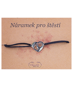 Šňůrkový náramek - Otisky v srdci