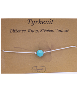 Šňůrkový náramek - Tyrkenit
