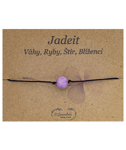 Šňůrkový náramek - Jadeit