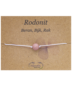 Šňůrkový náramek - Rodonit