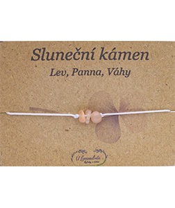 Šňůrkový náramek - Sluneční kámen