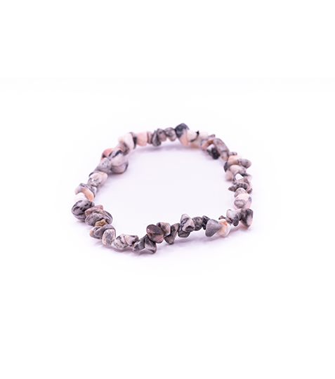 Náramek z minerálních zlomků - Jaspis zebra