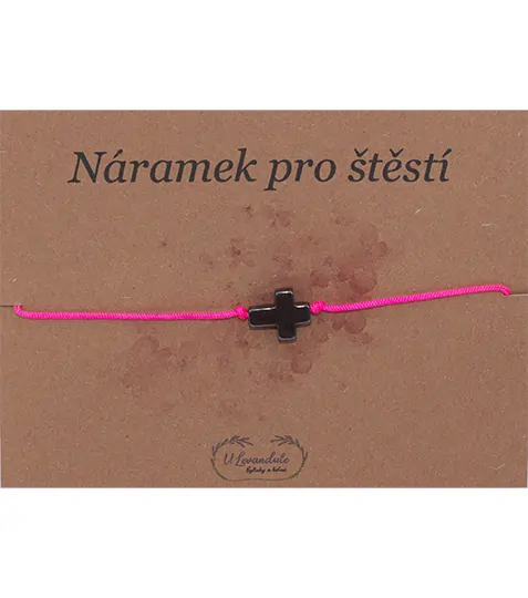 Šňůrkový náramek - Křížek