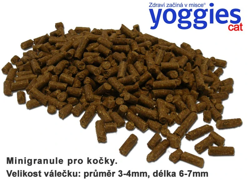 1,5kg Yoggies Cat "Basic" granule pro kočky, lisované za studena s probiotiky