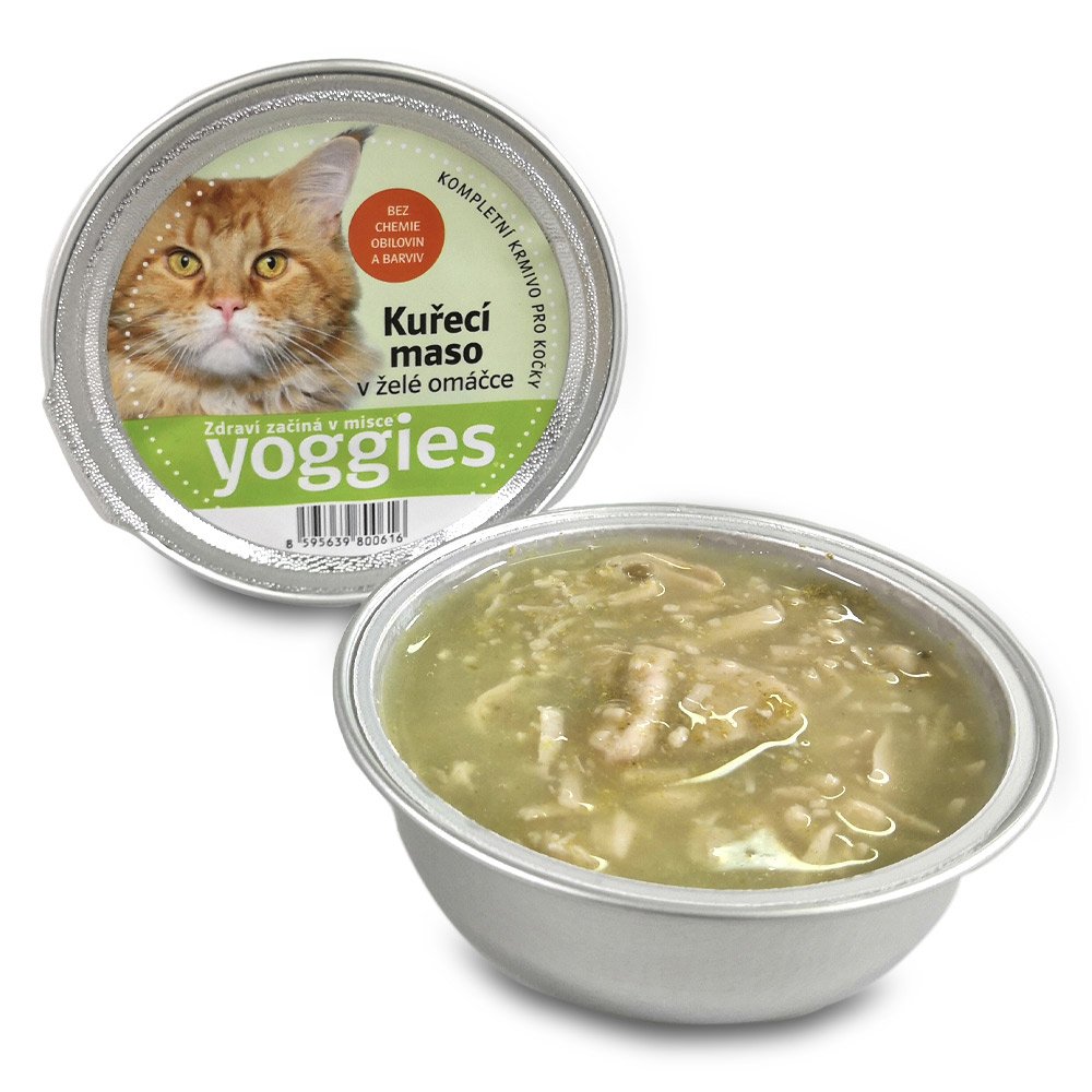 85g Yoggies mistička pro kočky s kuřecím masem a želé omáčkou