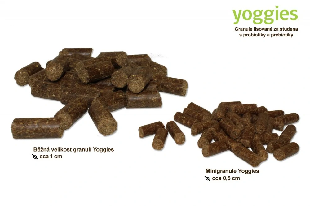 2 kg Yoggies Kozí maso&zelenina, hypoalergenní minigranule lisované za studena s probiotiky