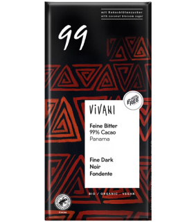 Bio hořká čokoláda 99% s kokosovým cukrem