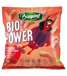 Bio kukuřičné křupky jahodové 