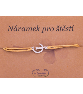 Šňůrkový náramek - Kočka na měsíci