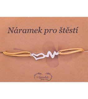 Šňůrkový náramek - Srdce a tep