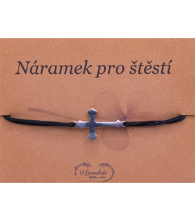 Šňůrkový náramek - Křížek