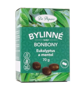 Bylinné bonbony Eukalyptus a mentol