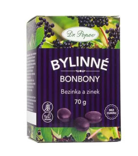 Bylinné bonbony Bezinka a zinek