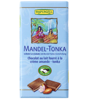 Bio mléčná čokoláda MANDLE TONKA