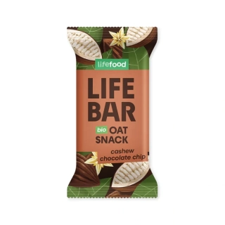 Tyčinka Lifebar Oat snack s kešu a kousky čokolády