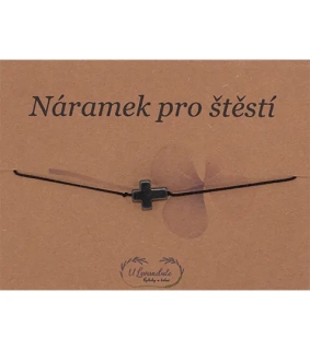 Šňůrkový náramek - Křížek