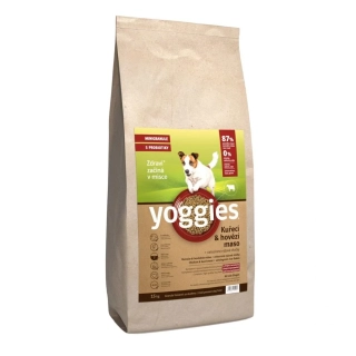 15 kg Yoggies Kuřecí&hovězí maso, minigranule lisované za studena s probiotiky