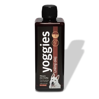 Yoggies Lněný olej pro psy a kočky 500 ml