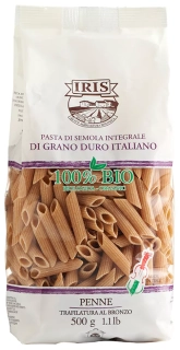 Bio penne celozrnné IRIS