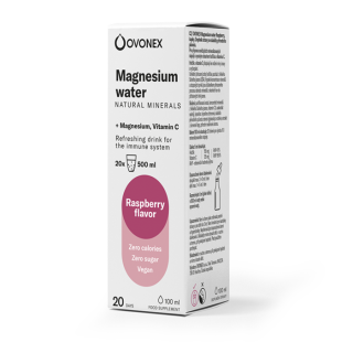 Ovonex - Magnesium water Raspberry 20 x 500 ml